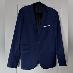 The Kooples Men's Navy Blue Suit Jacket Blazer – Like New, Timeless Elegance